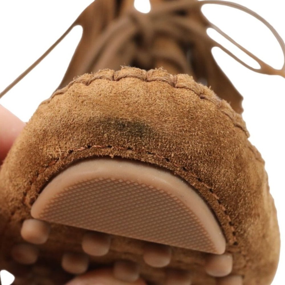 Tory Burch Sonoma Bootie Fringe Suede Brown Women's 5.5 Ankle Moccasins Boots - Picture 5 of 16